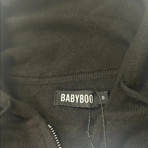 Babyboo Black Hooded Sweater for Women - Picture 2 of 8